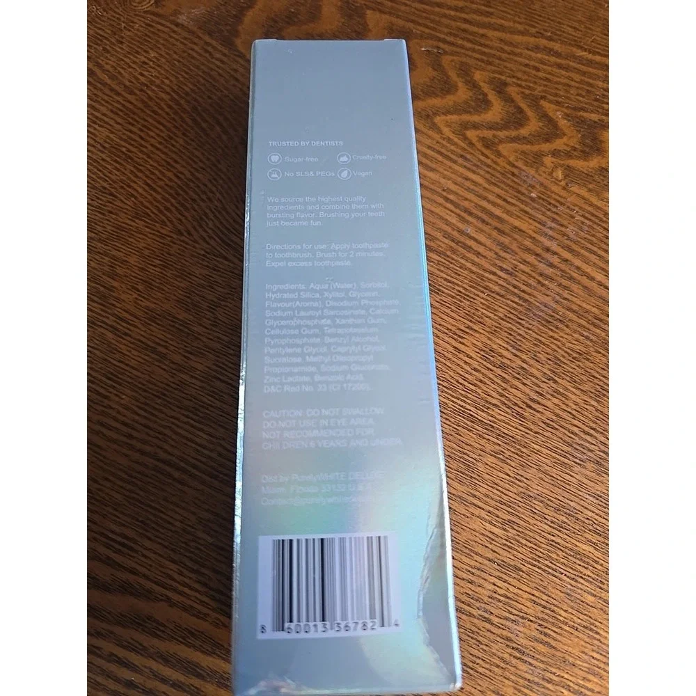 Sealed Purelywhite Mint Toothpaste Purely White Advanced Whitening Vegan Lot - 2